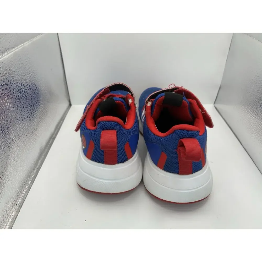 Adidas Kids 1.5 Spider-Man FortaRun Sneakers Blue Red School Shoes Easy On Strap